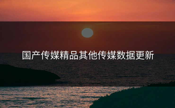 国产传媒精品其他传媒数据更新