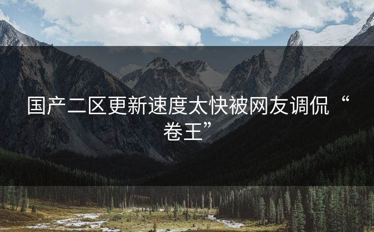 国产二区更新速度太快被网友调侃“卷王”