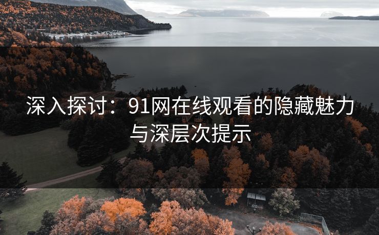 深入探讨：91网在线观看的隐藏魅力与深层次提示